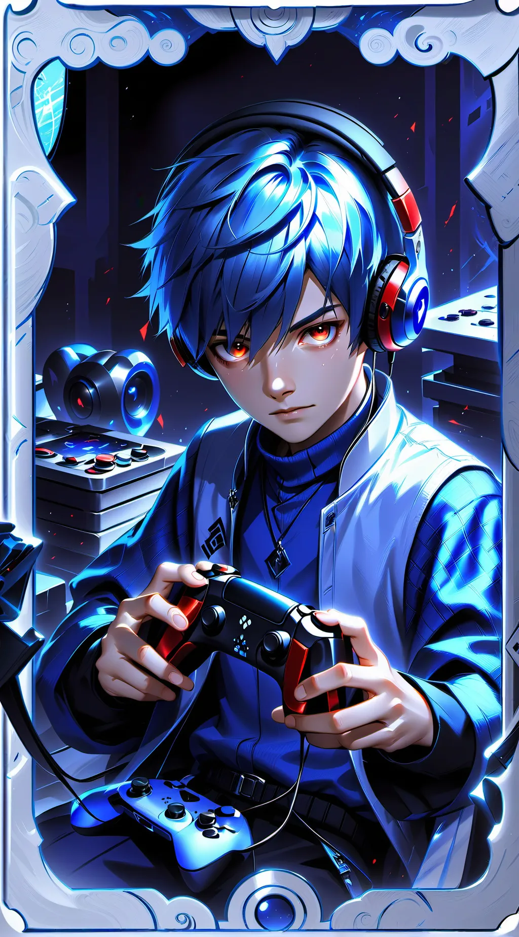 ai character: villain gamer  background