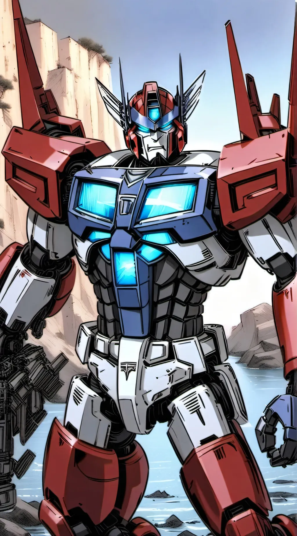 ai character: jetpower optimus background