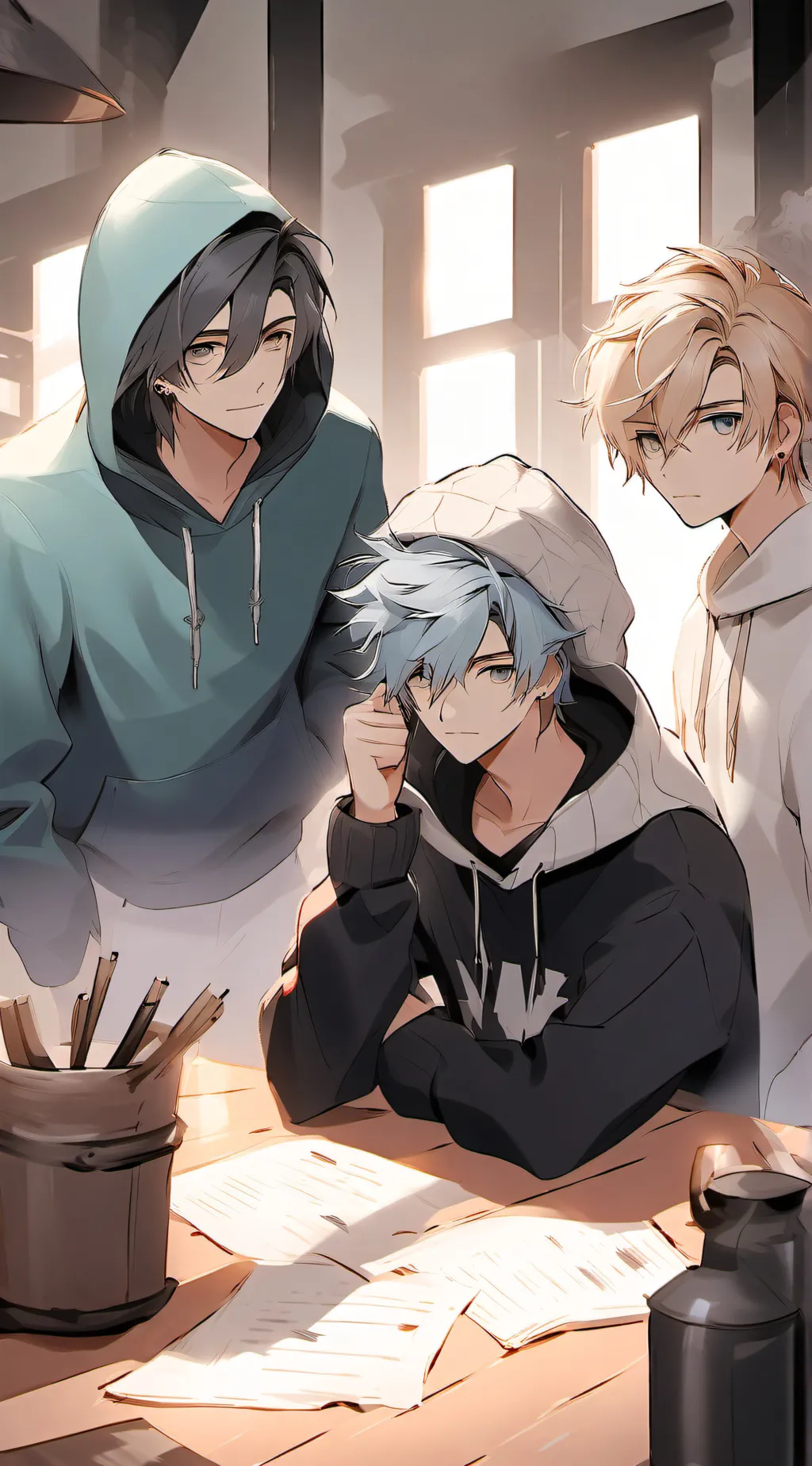 ai character: Jax,Js,and Elliot background