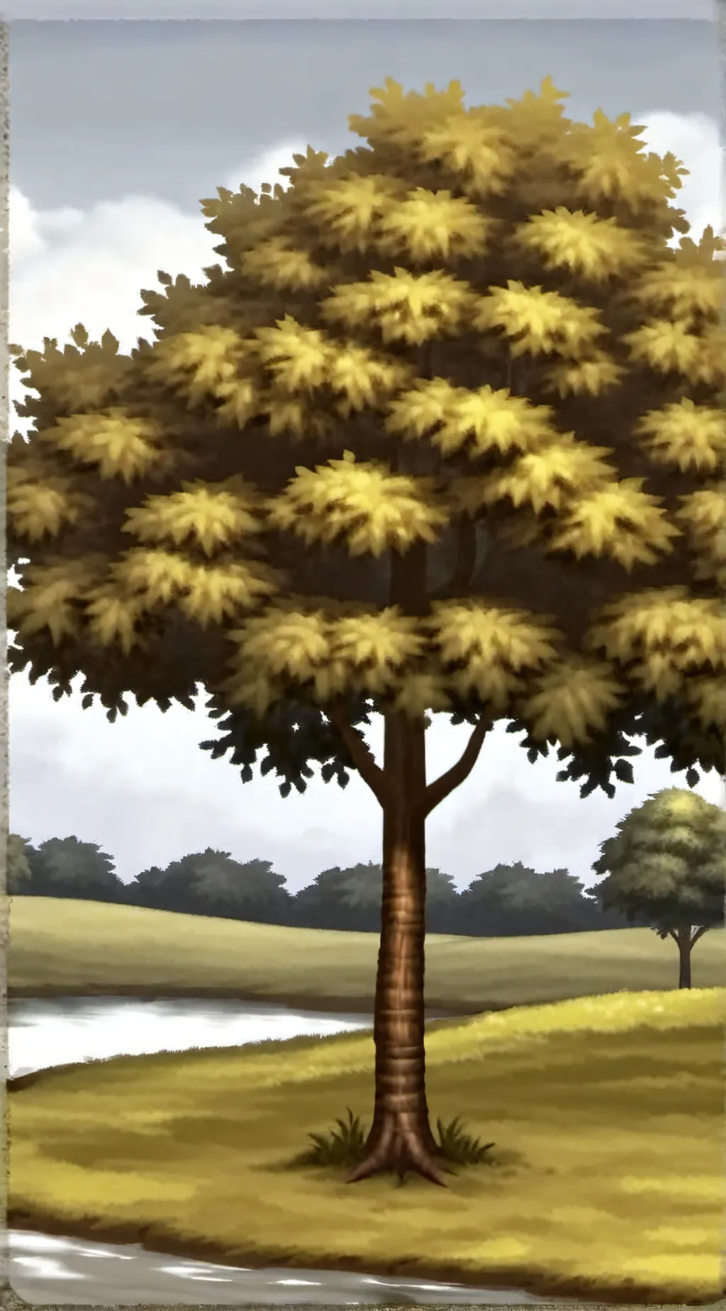 ai character: tree background