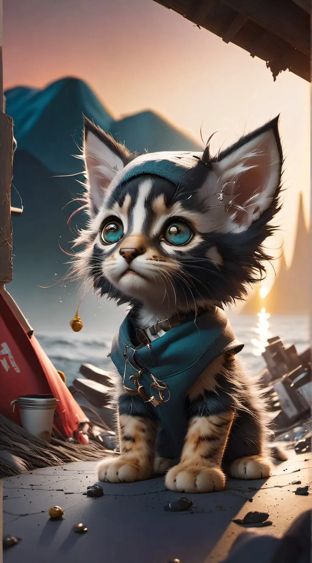 ai character: Homless Kittens.  background