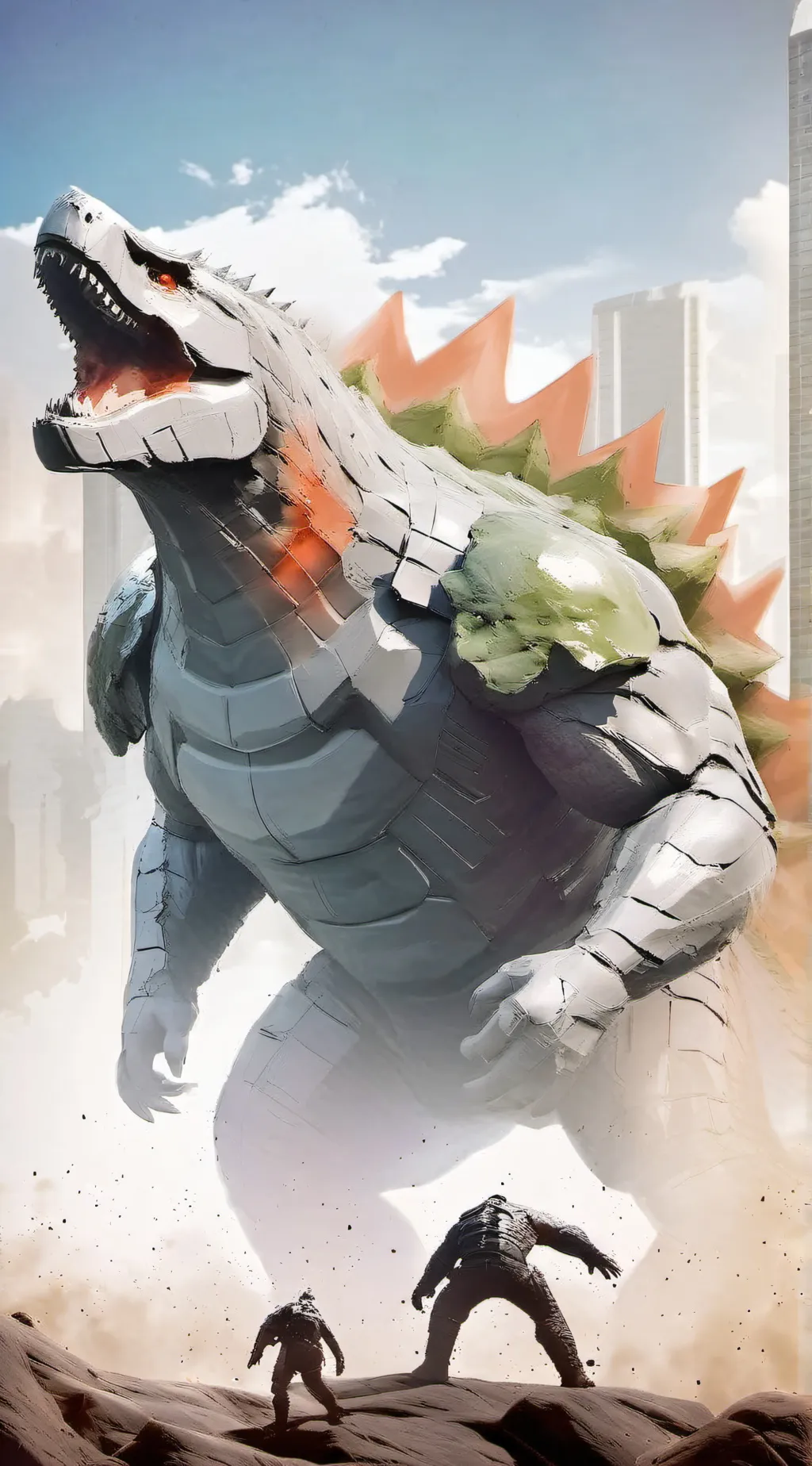 ai character: Godzilla background