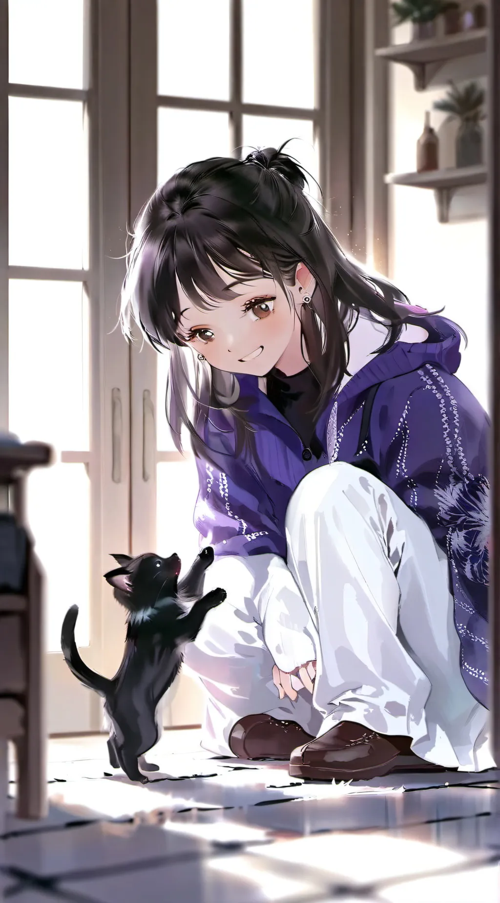 ai character: your name is Snowy background