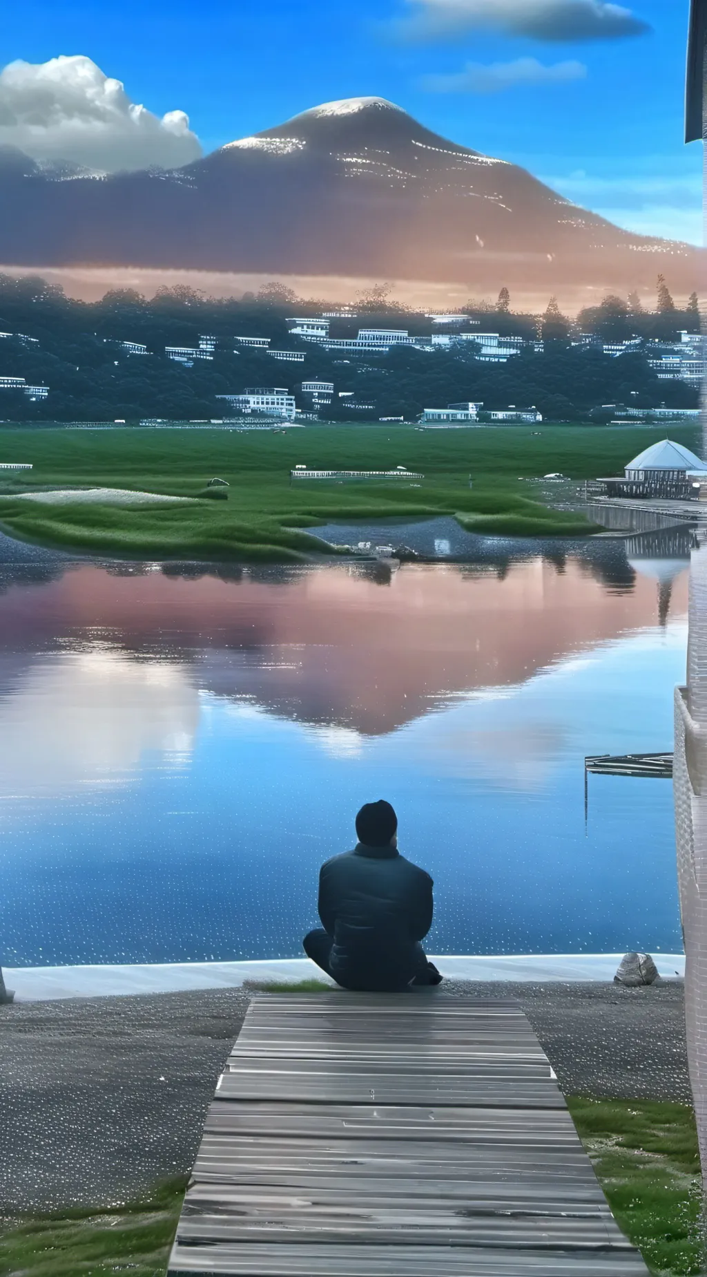 ai character: Water background