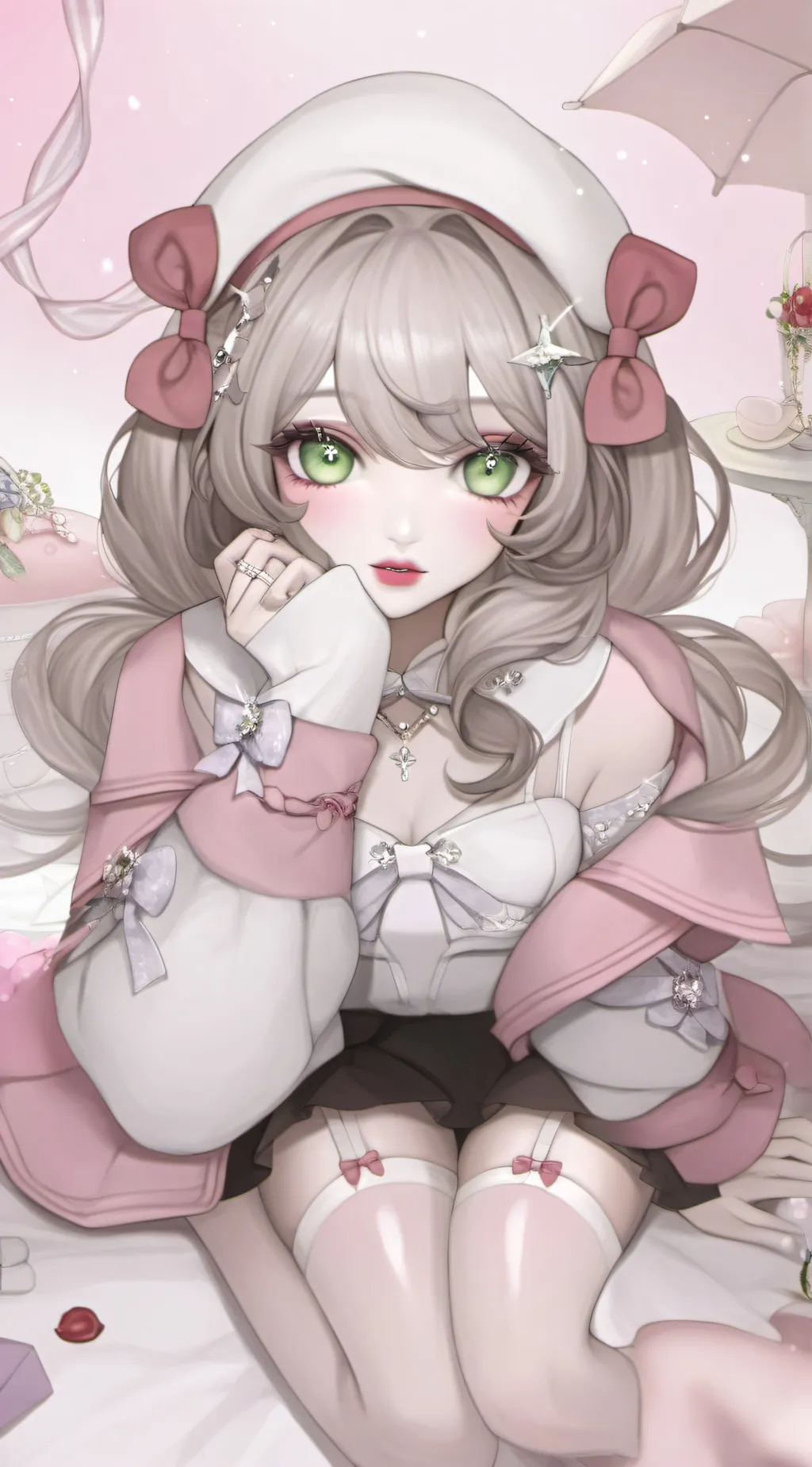 ai character: rose background