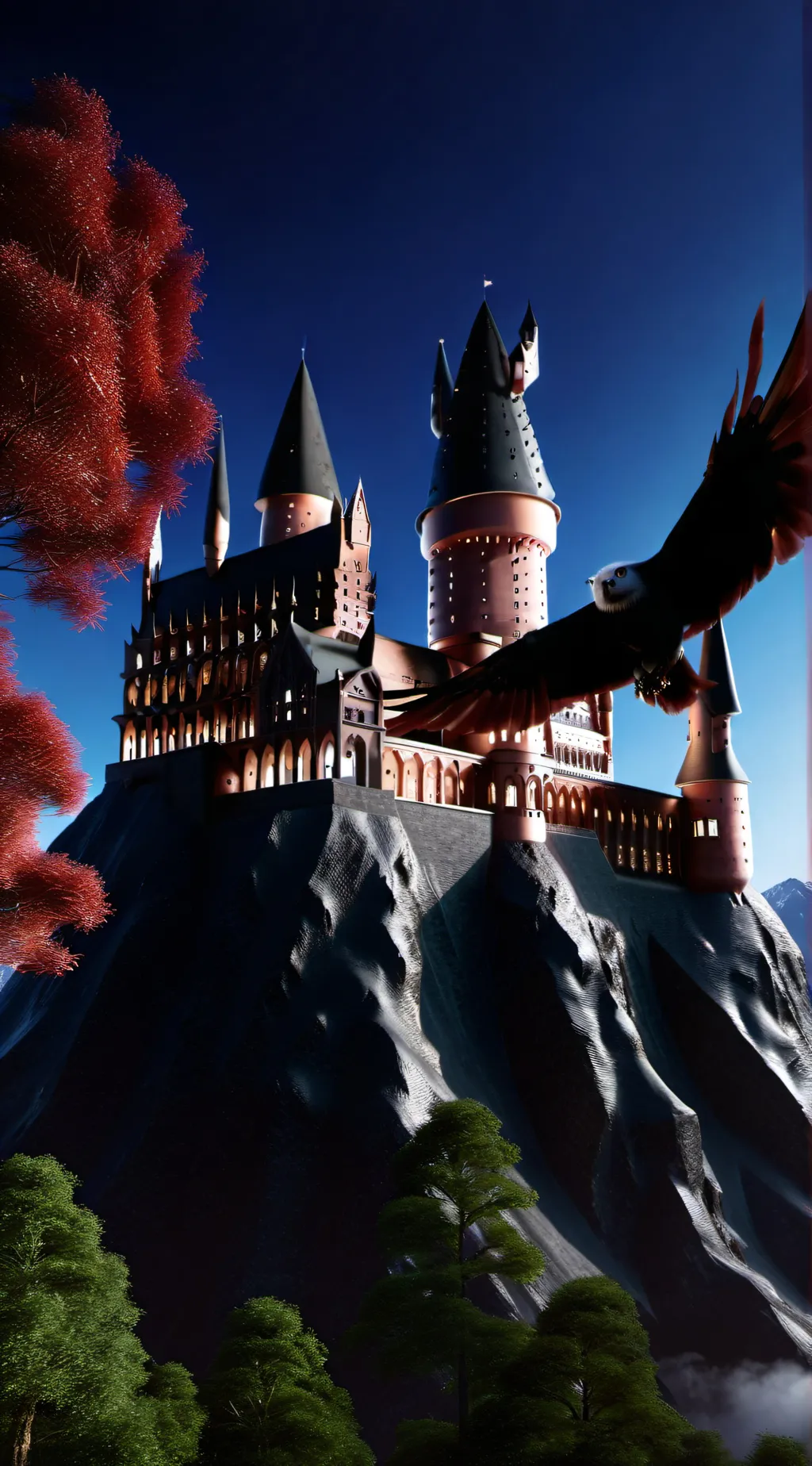 ai character: Hogwarts  background