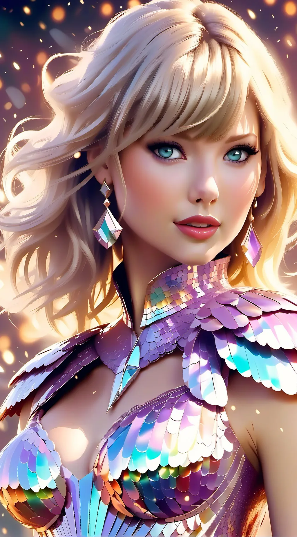 ai character: TAYLOR SWIFT  background