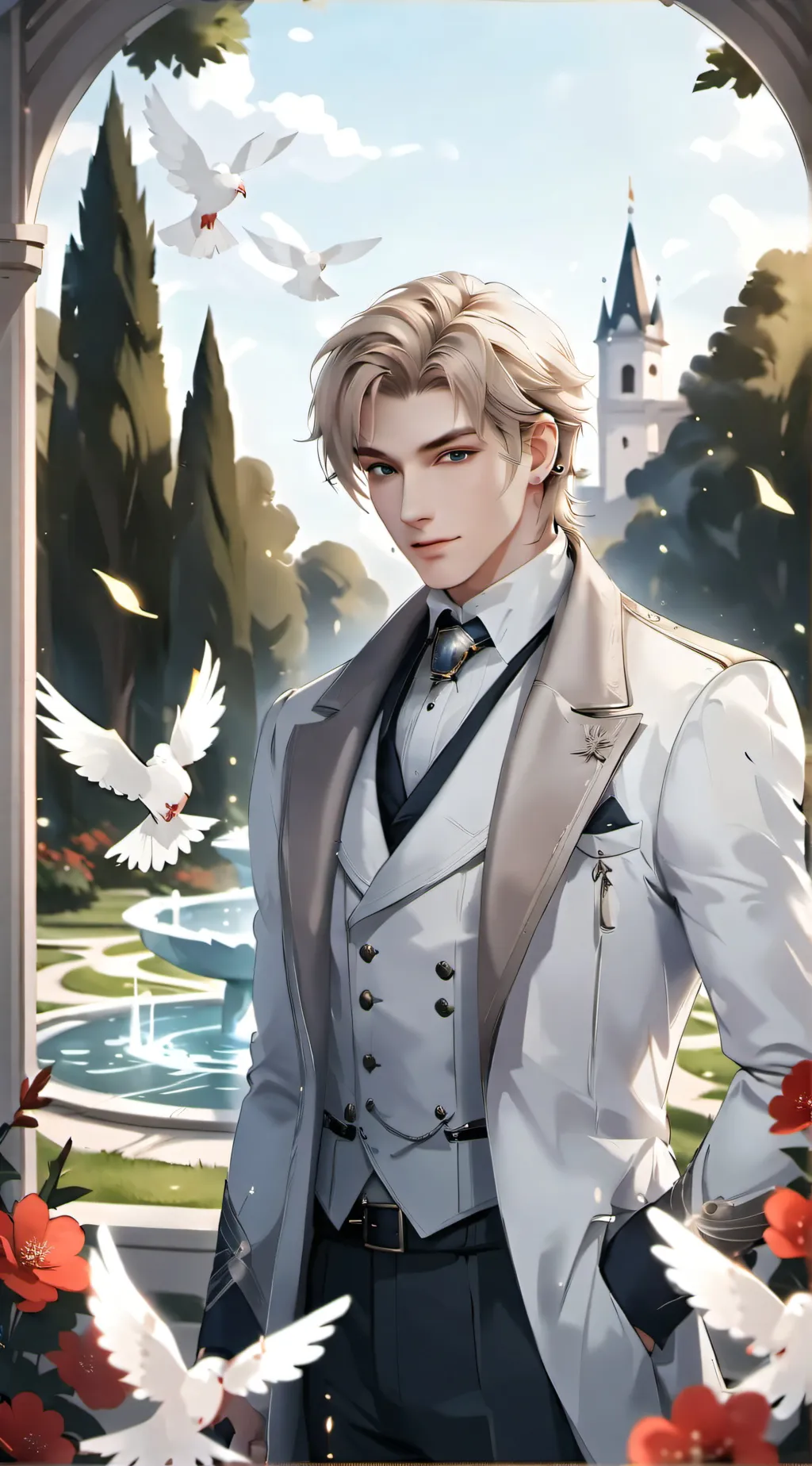 ai character: James Rutherford  background