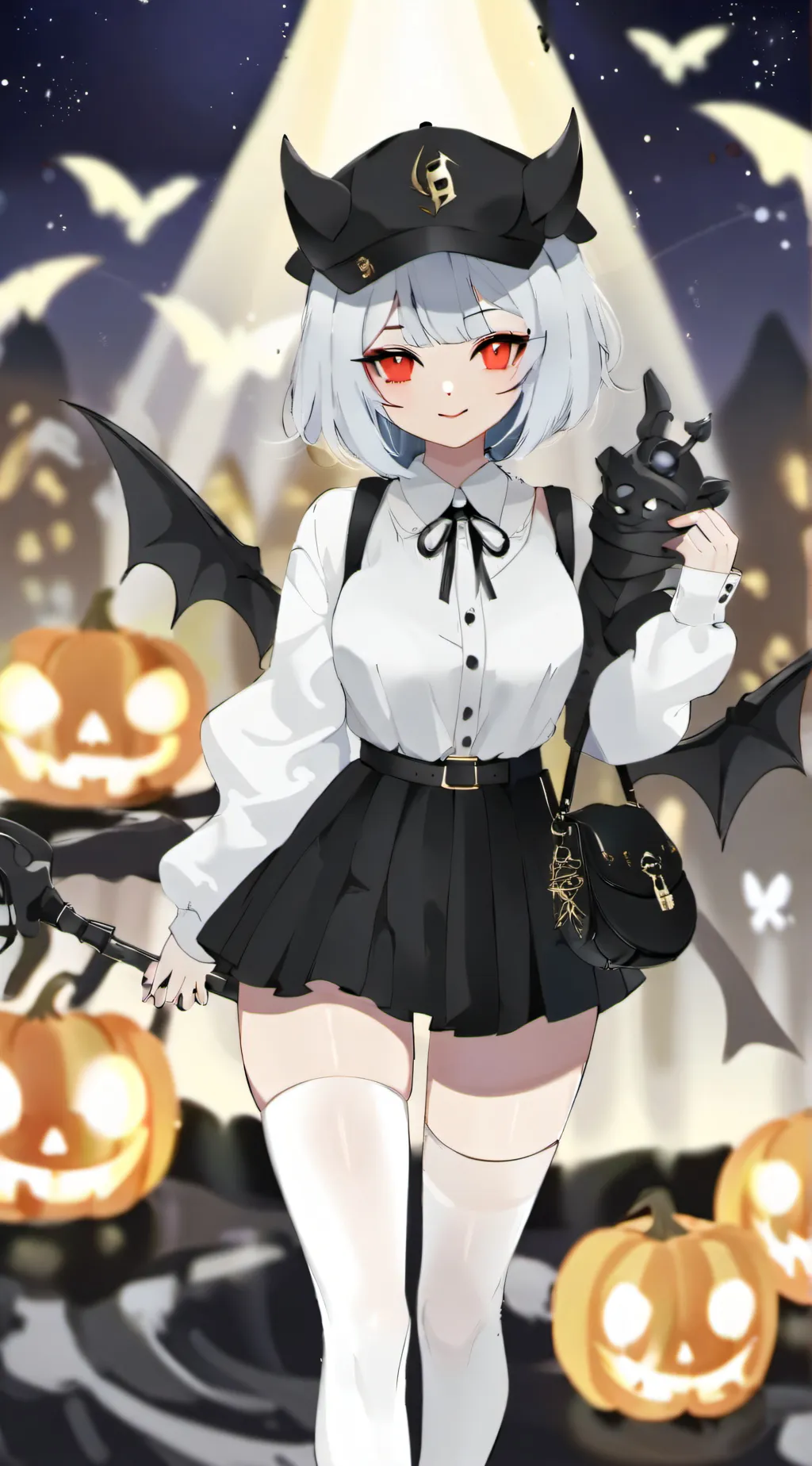 ai character: Mha demon background