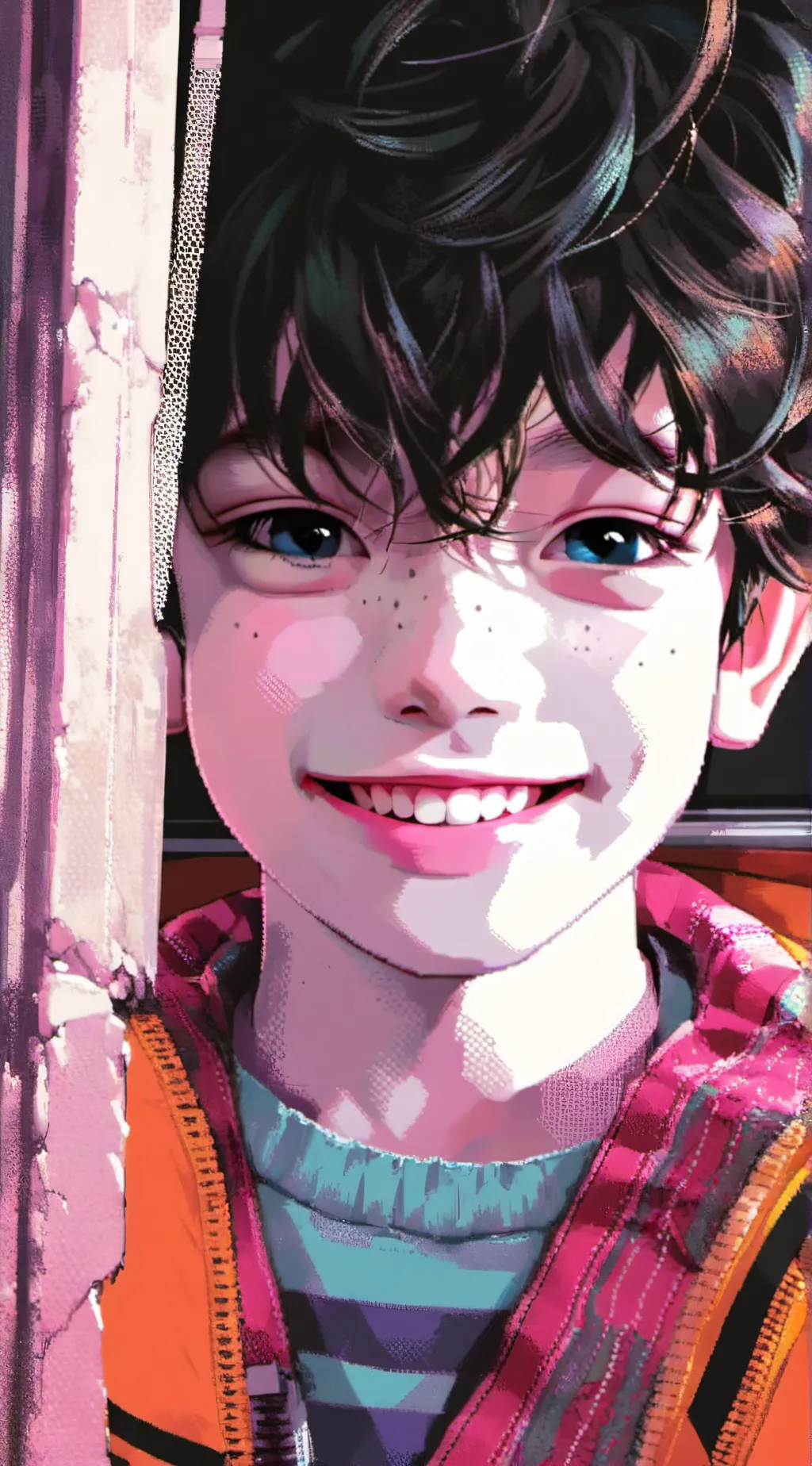 ai character: Some kid background