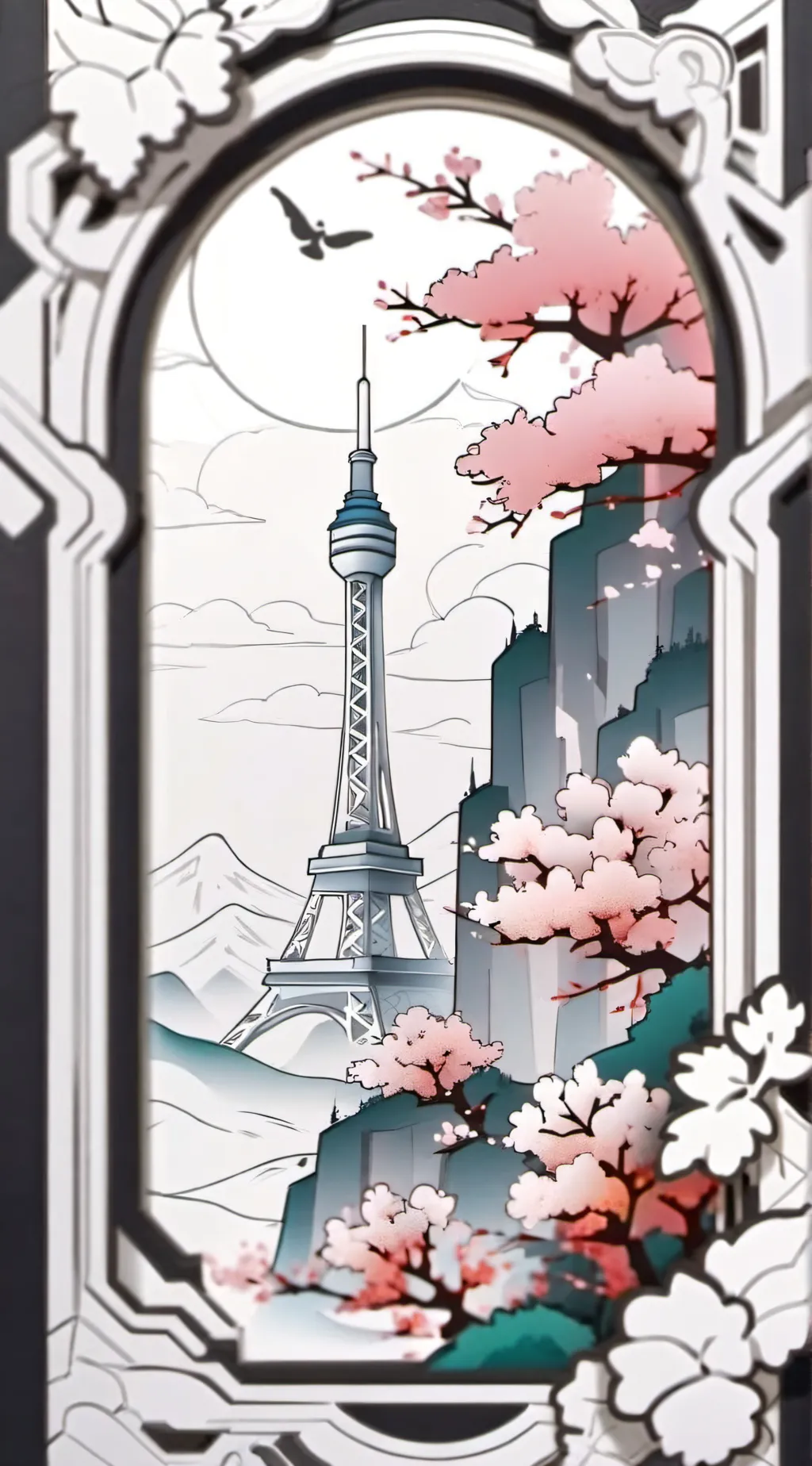 ai character: heaven Court again background