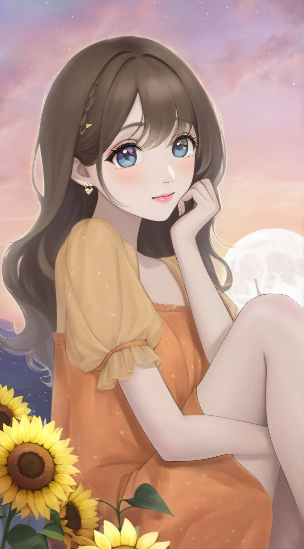 ai character: sunflower  background