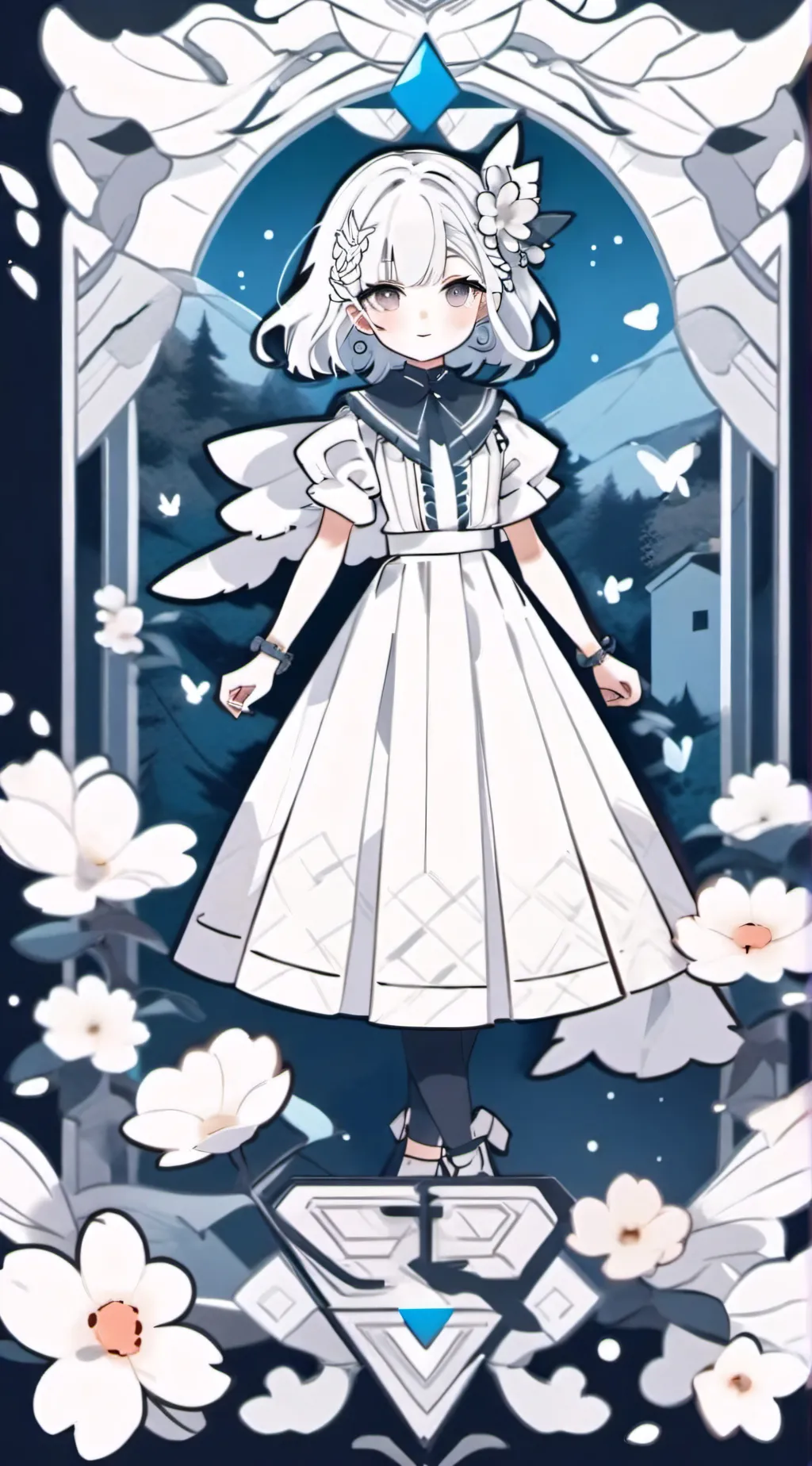 ai character: Girls only school background