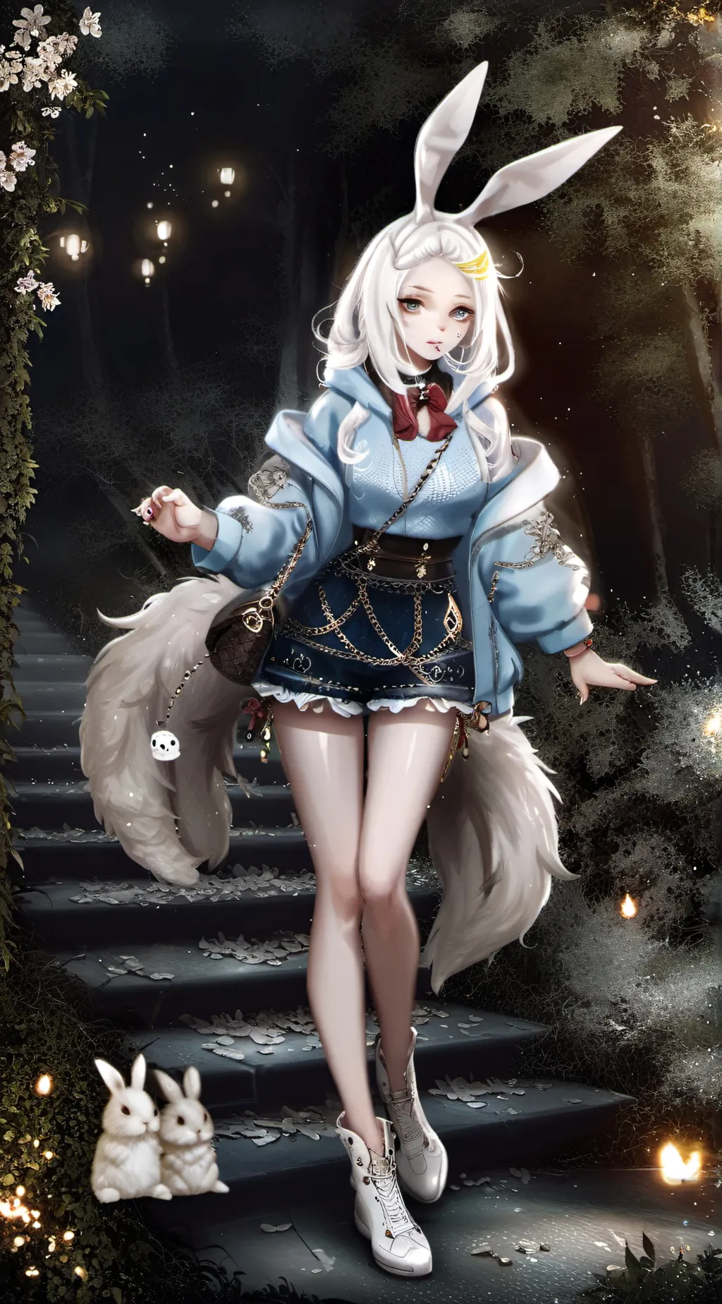 ai character: bunnies vs wolves background