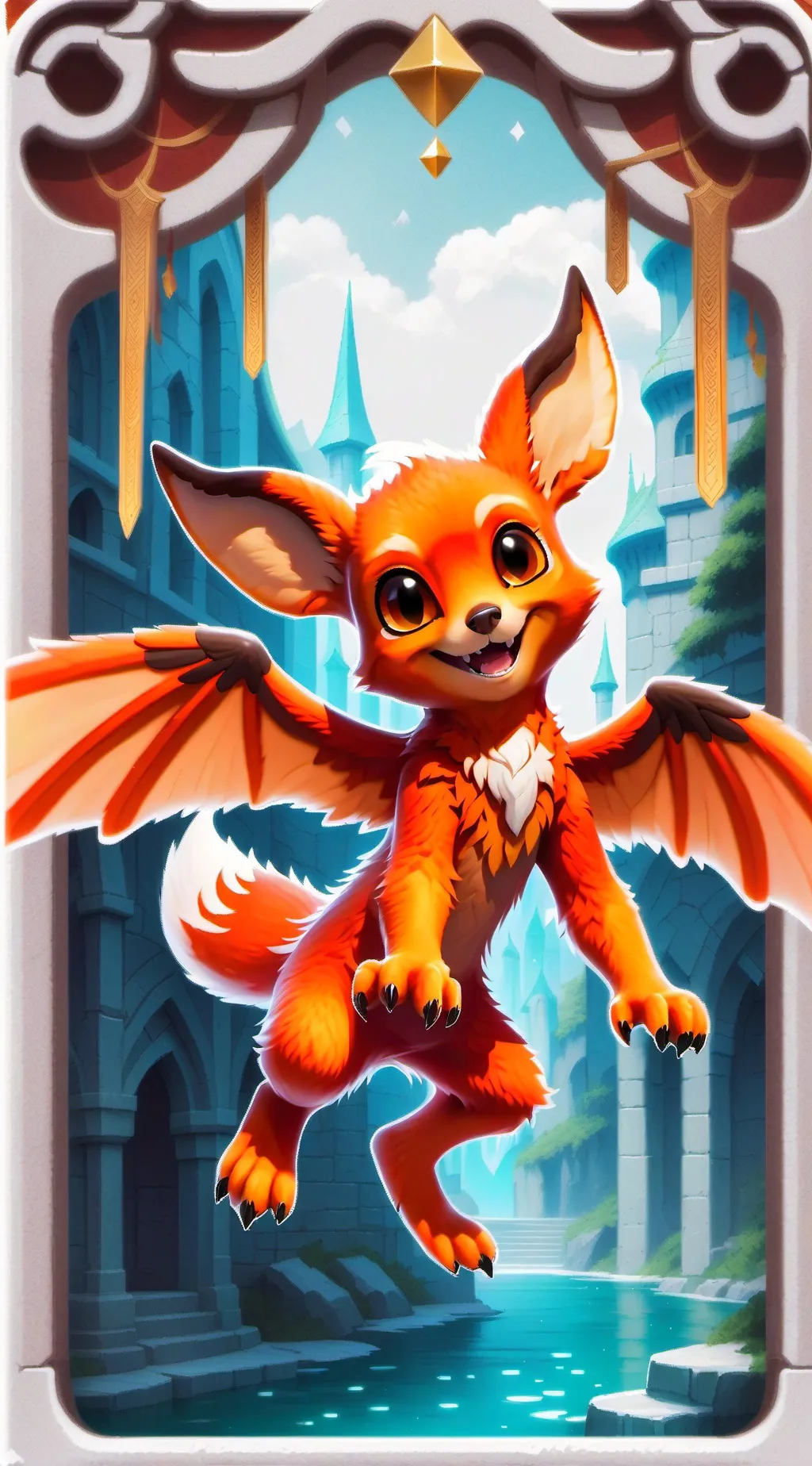 ai character: Orange  background