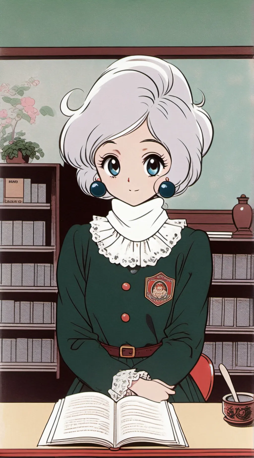 ai character: school happy  background