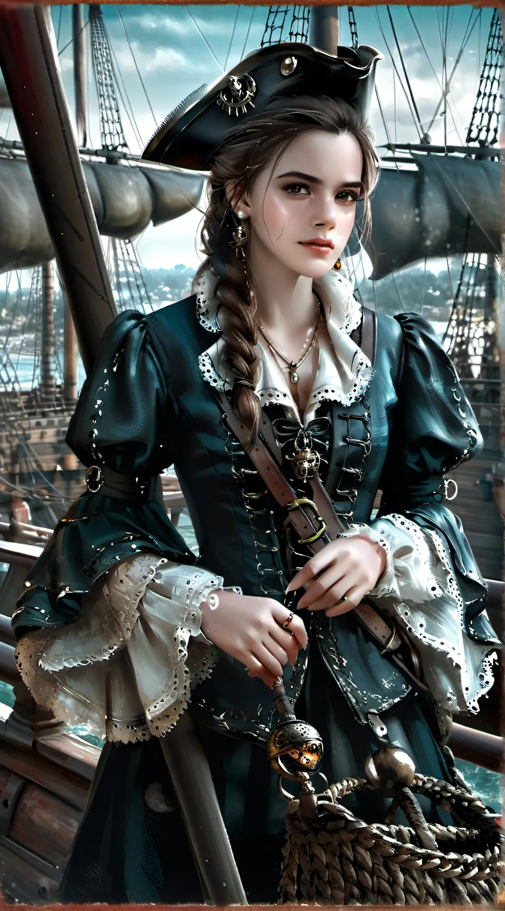 ai character: Emma Watson  background