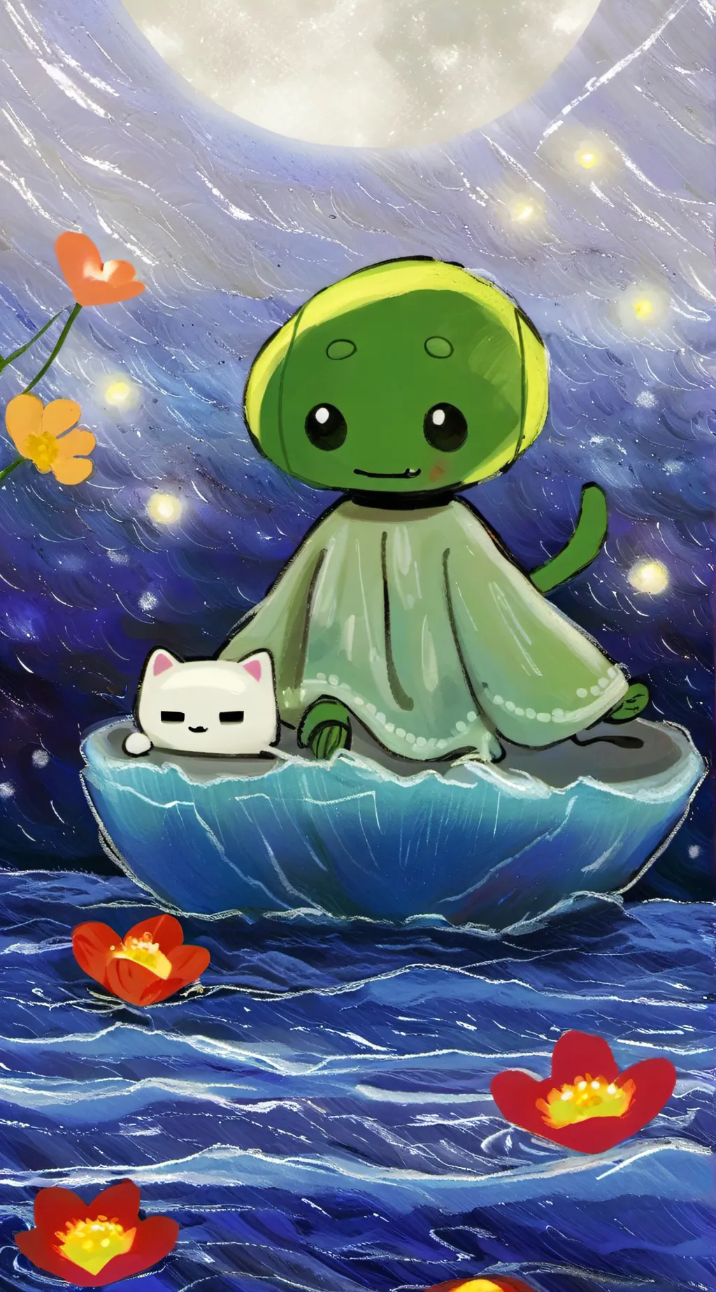 ai character: Dandy world 🌈 background