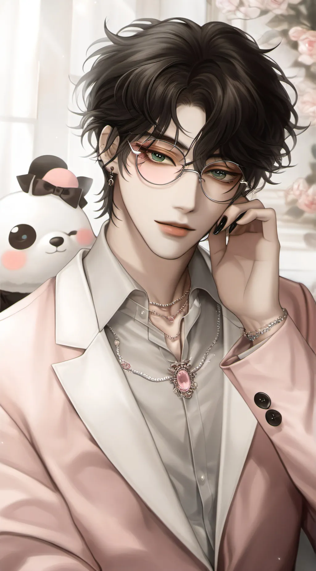 ai character: 🧋ᗩᑎᗪᖇᗴᗯ🩷 background