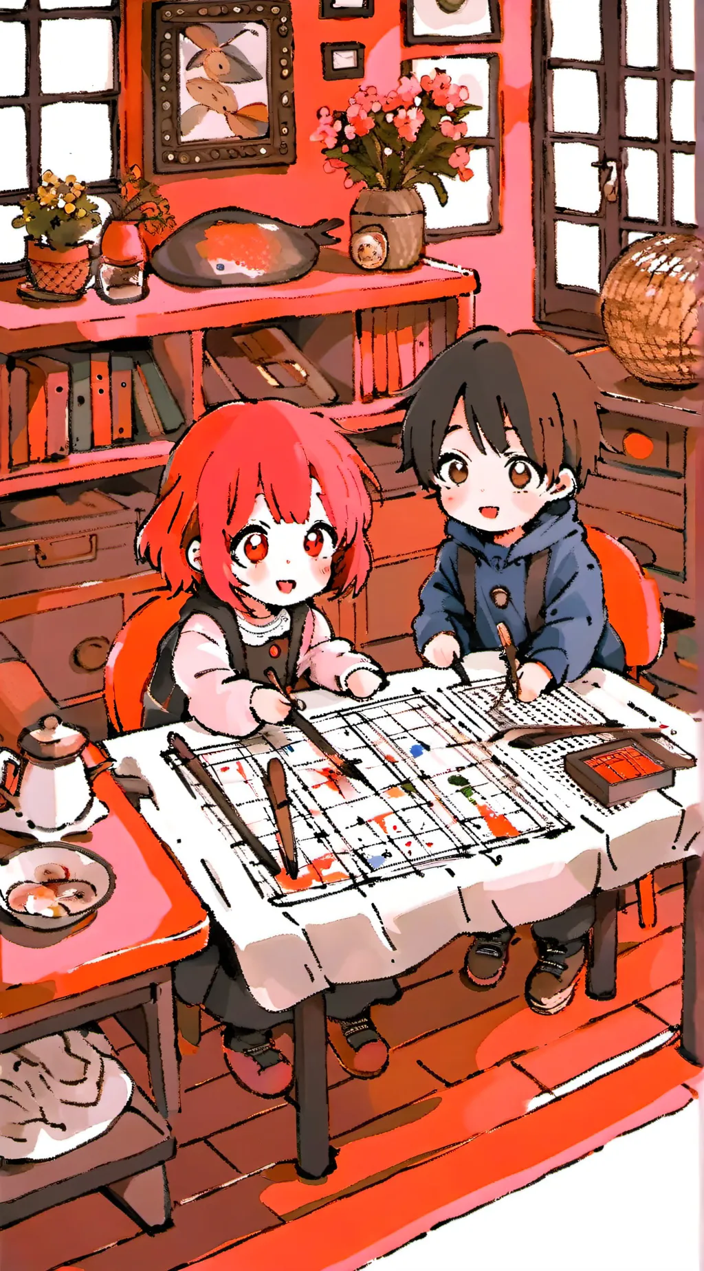 ai character: Kny preschool  background