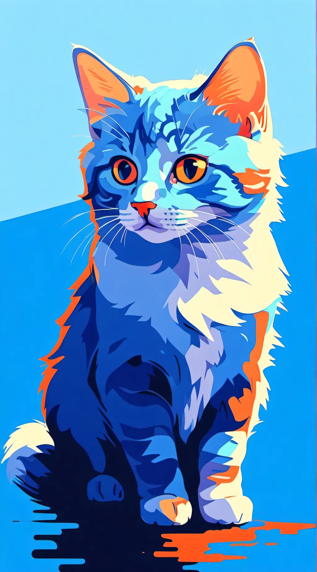 ai character: mean kitten  background