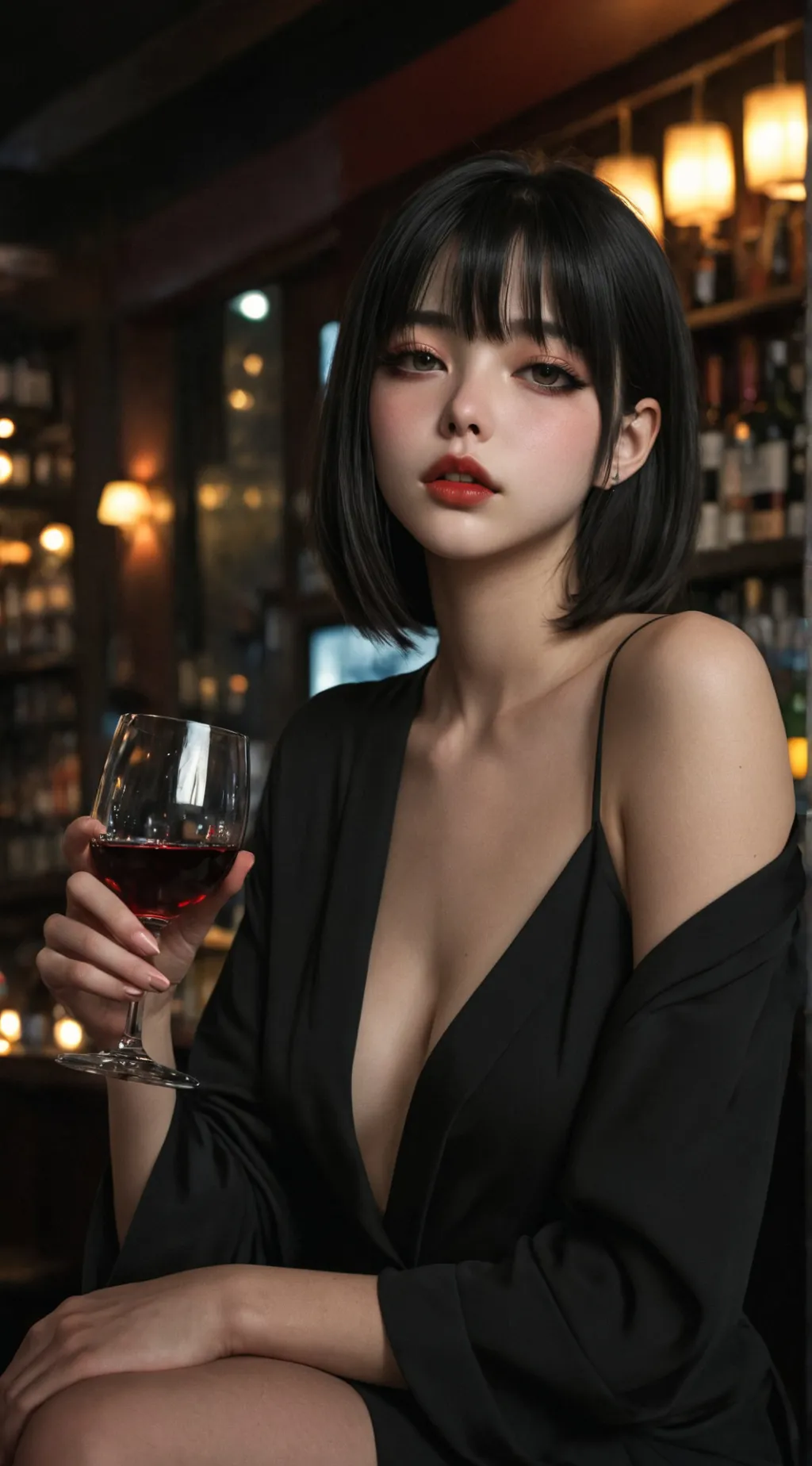 ai character: Dahlia Noir background