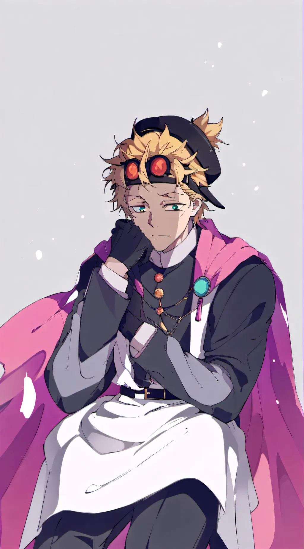 ai character: Mha beach background