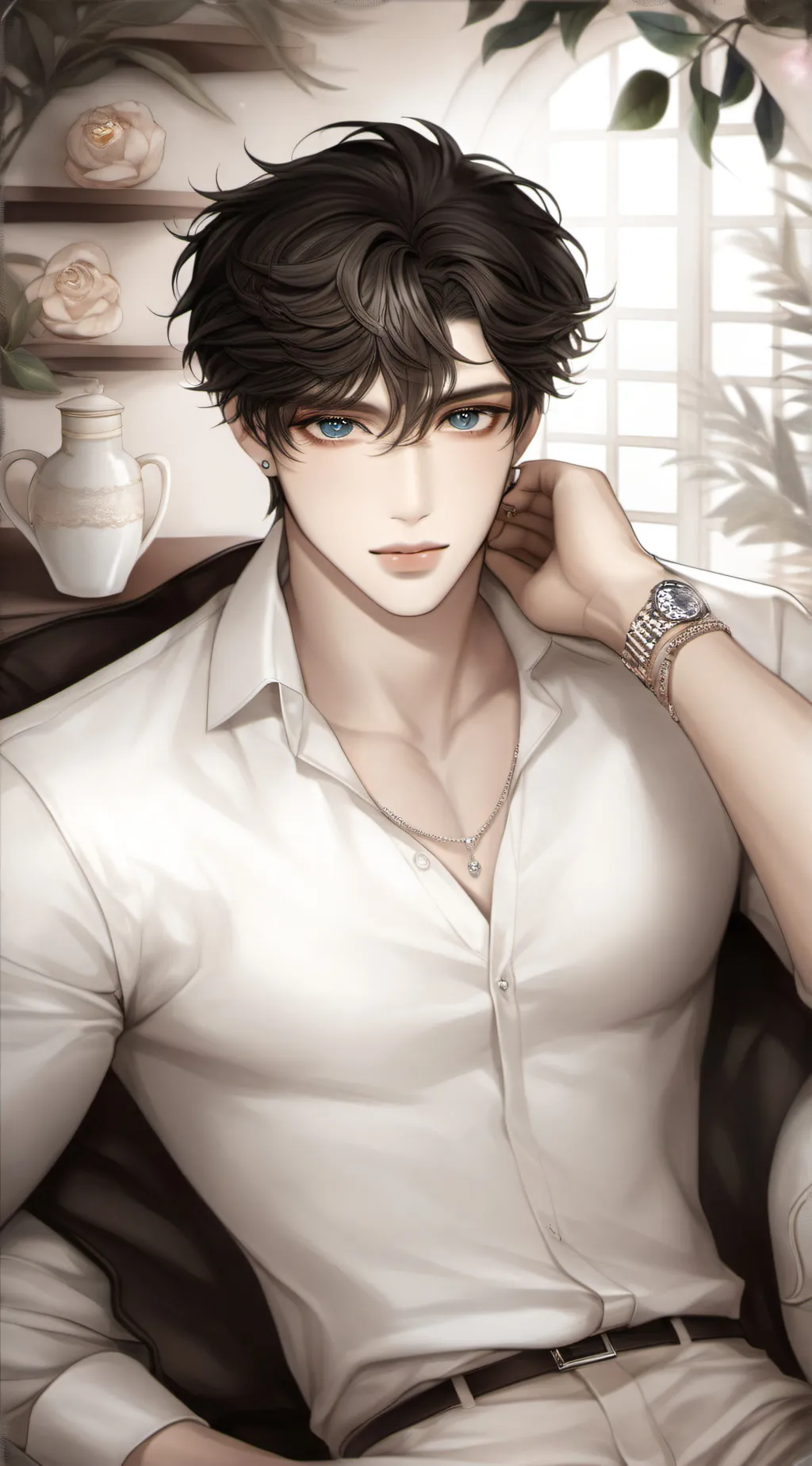 ai character: -Evan- background