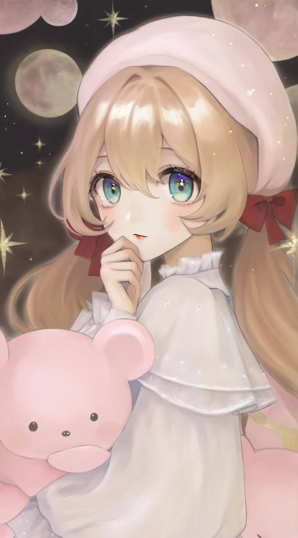 ai character: Sun and moon ￼ background