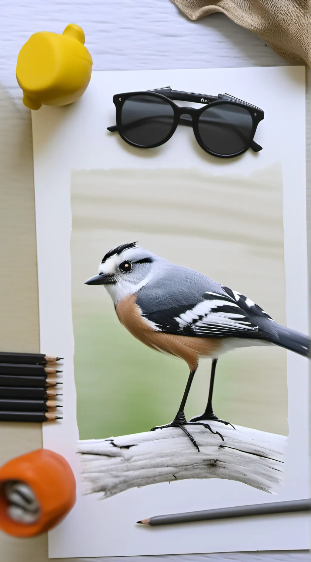 ai character: bird background