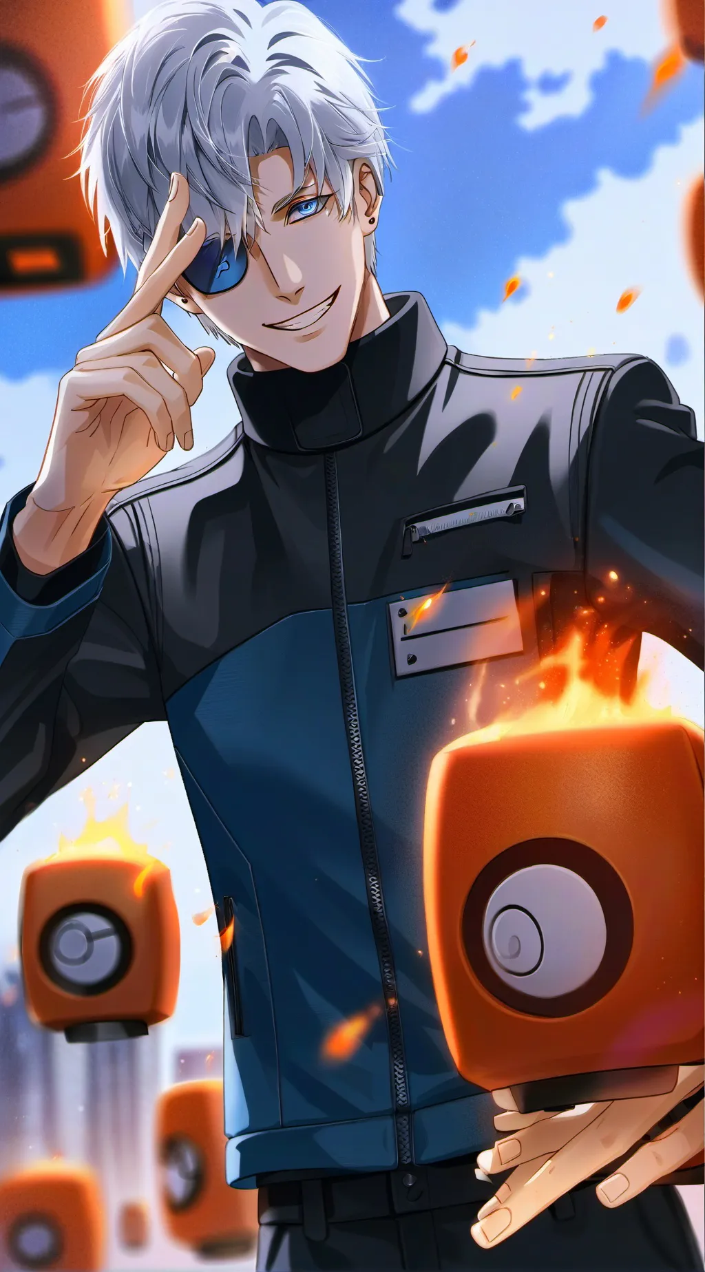 ai character: ~{^GOJO^}~ background