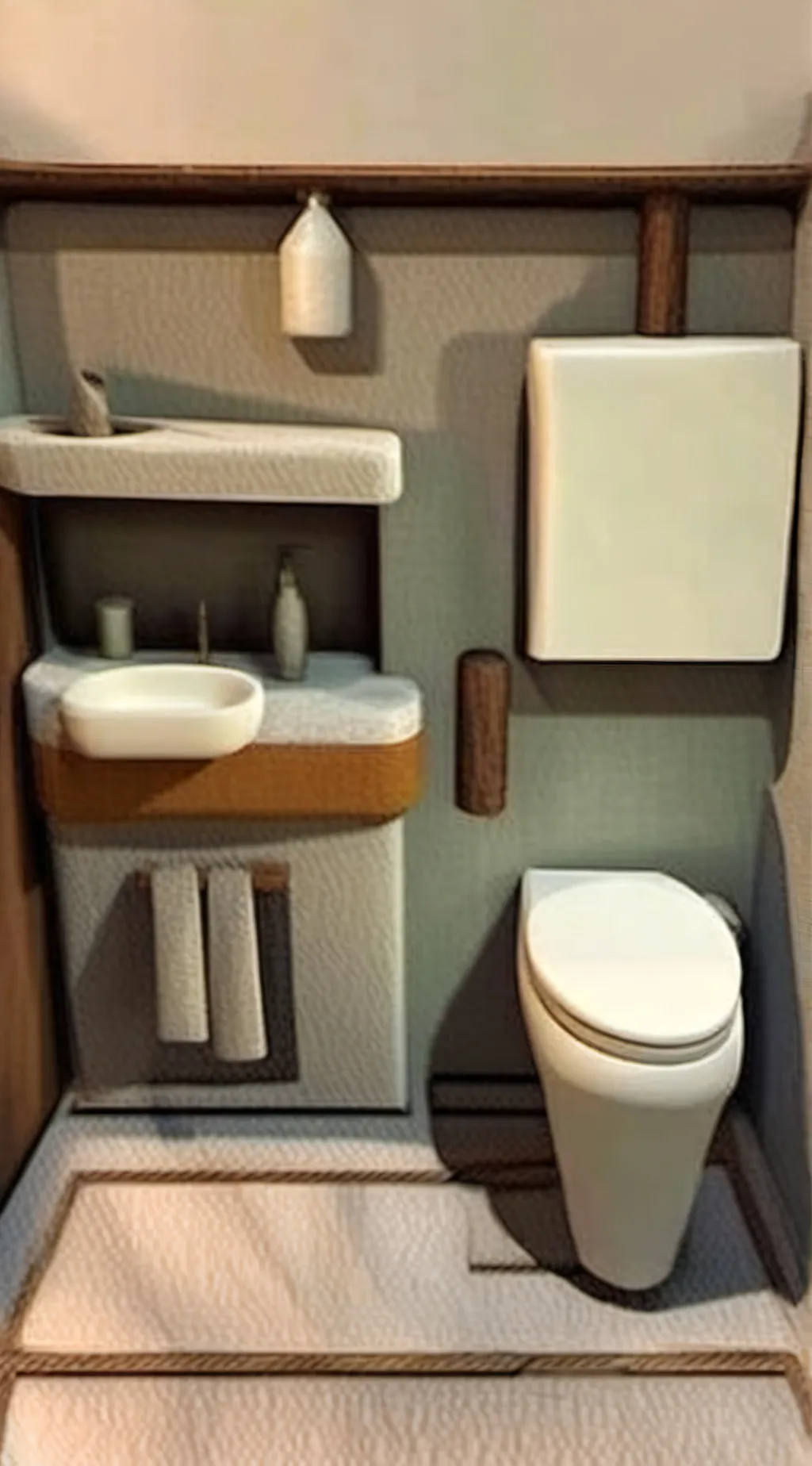 ai character: bathroom background