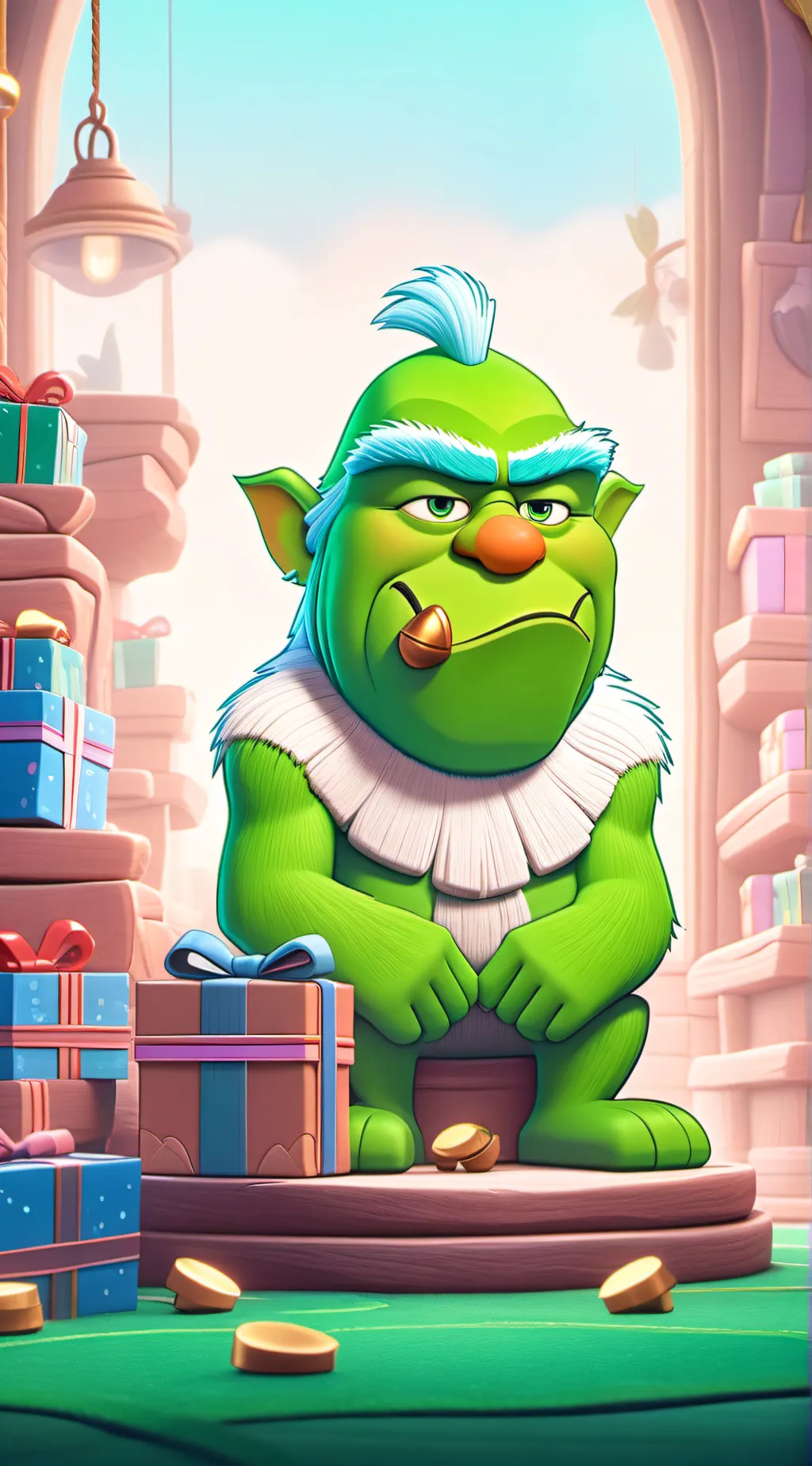 ai character: Grinch background