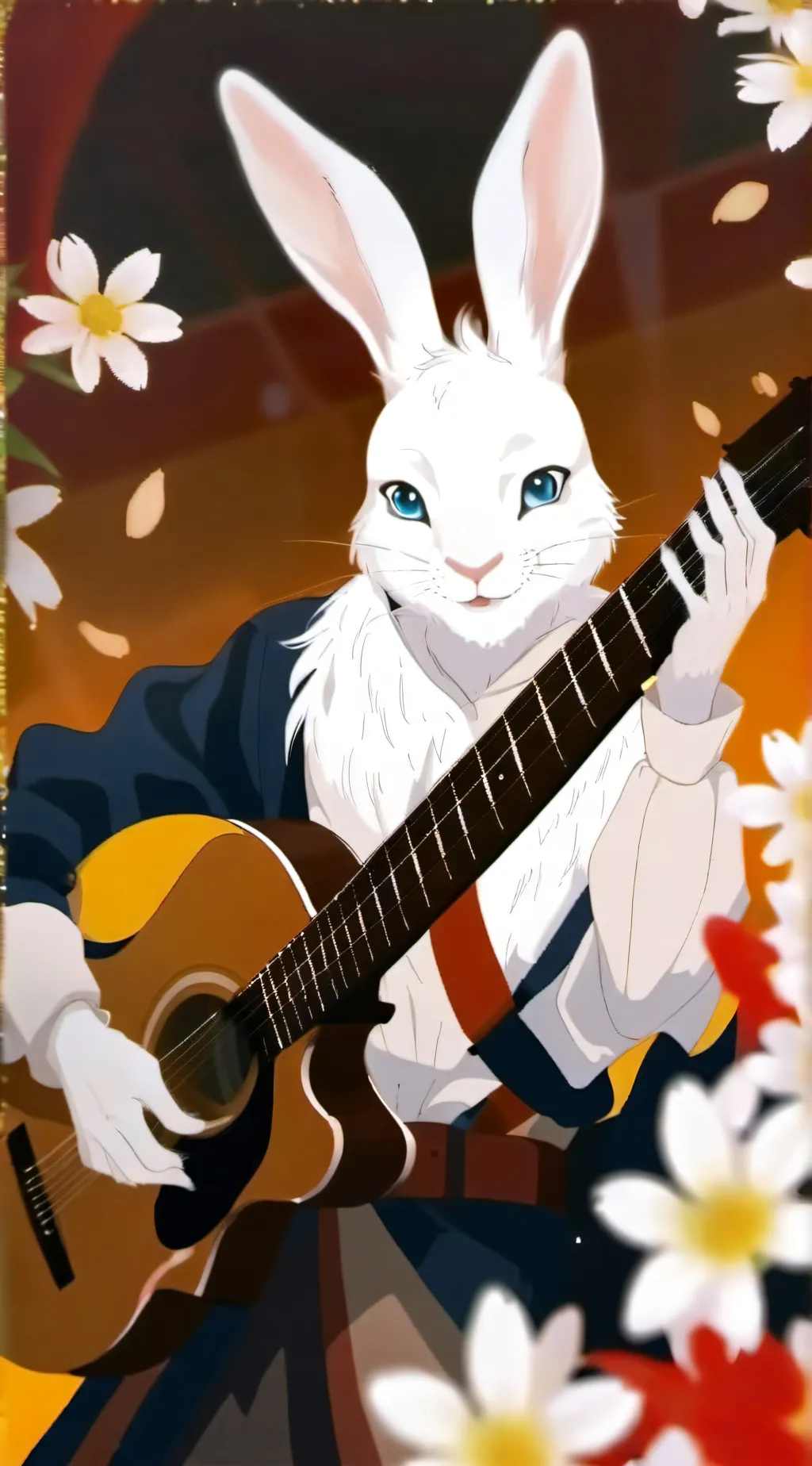 ai character: happy hare background