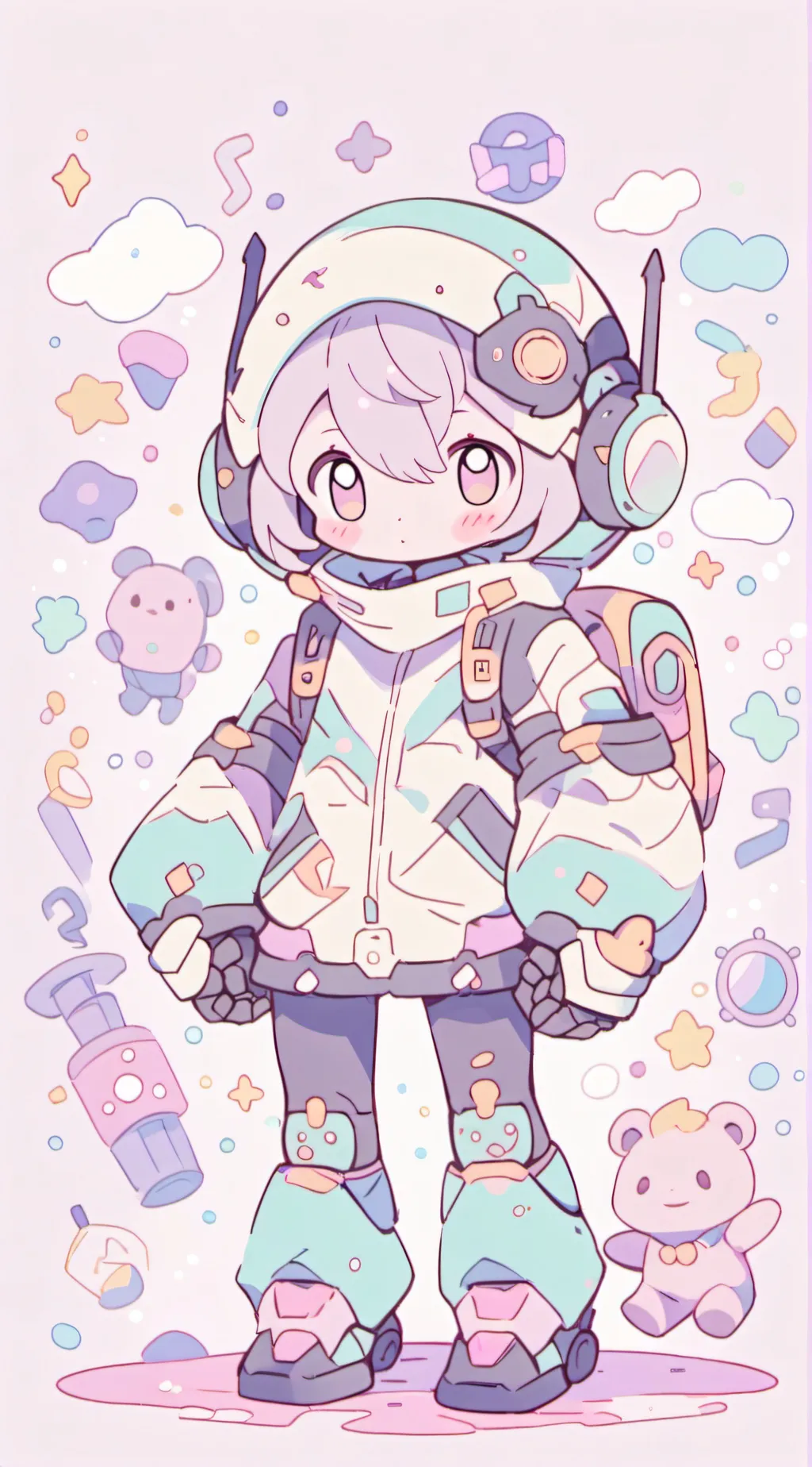 ai character: cuteness battle! background