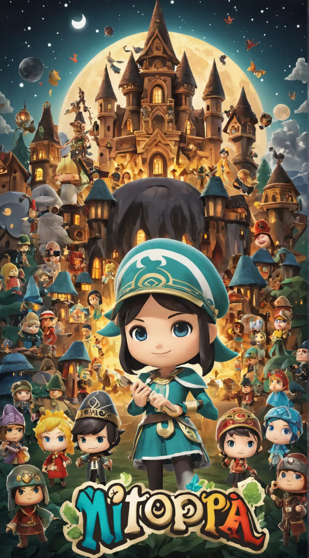 ai character: Miitopia  background