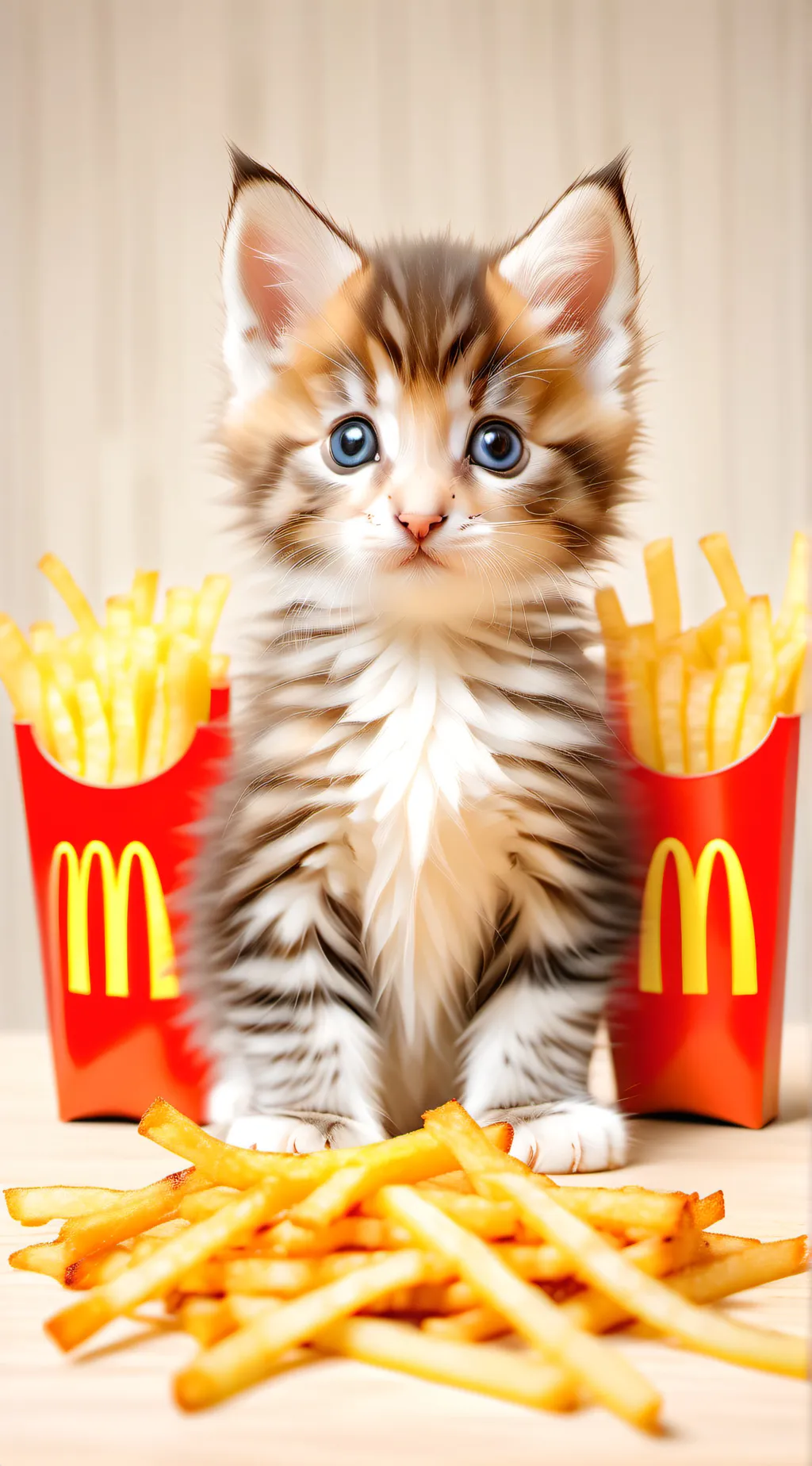 ai character: your the fries cat background