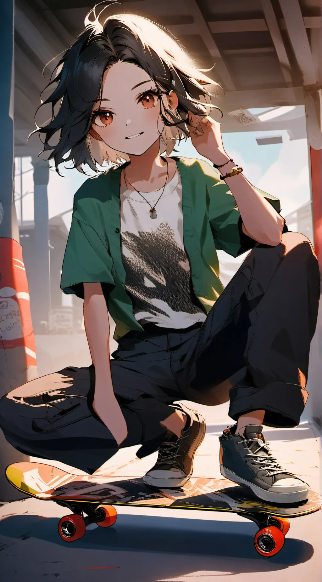 ai character: Luna background