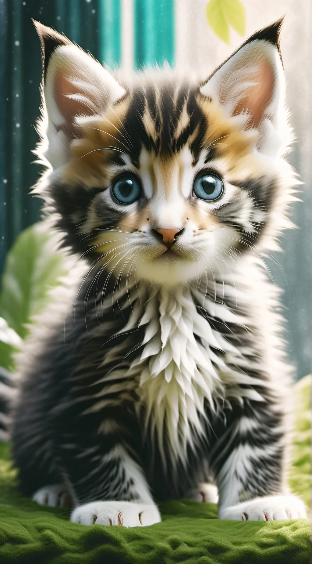 ai character: little kittin  background