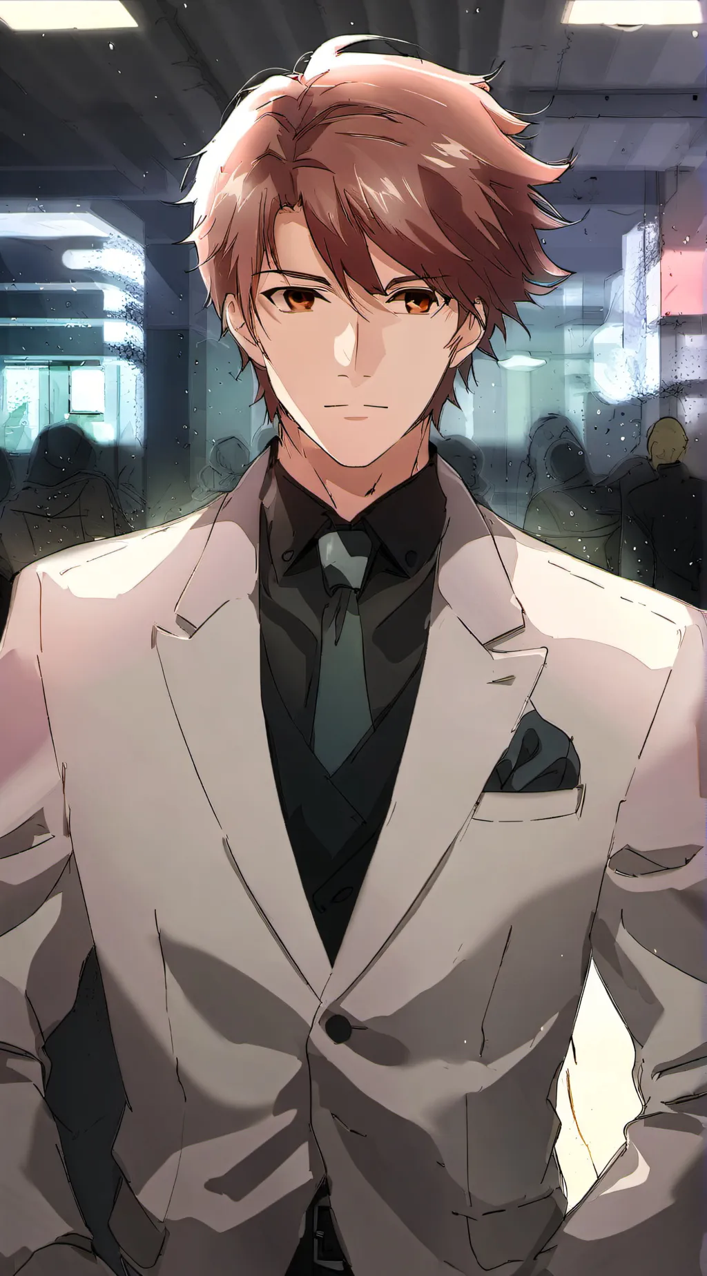 ai character: Hiroshi Satoshi background