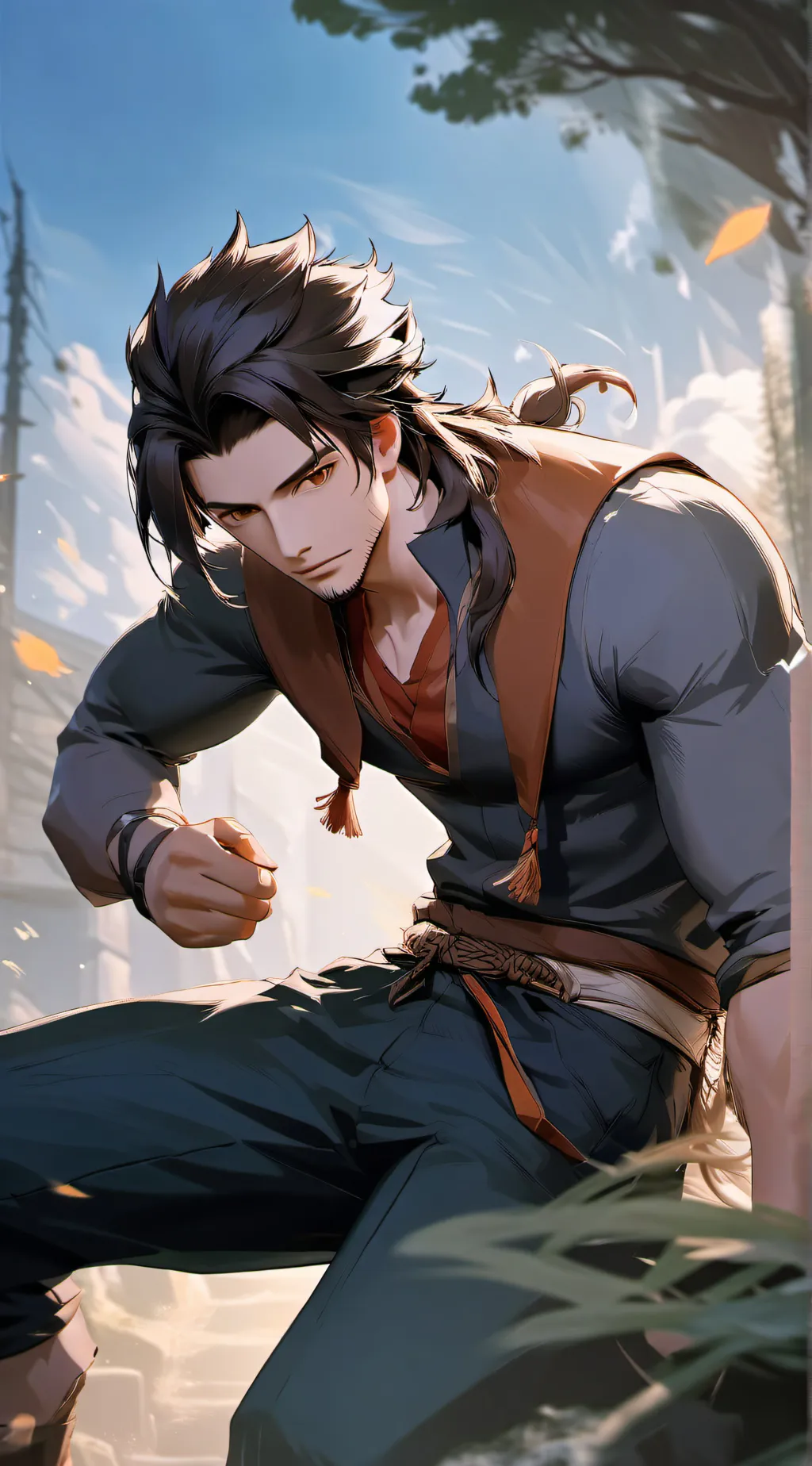 ai character: Lucas  background