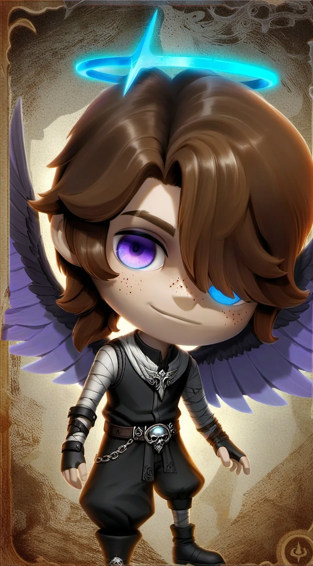 ai character: *:..｡o○Evano｡..:* background