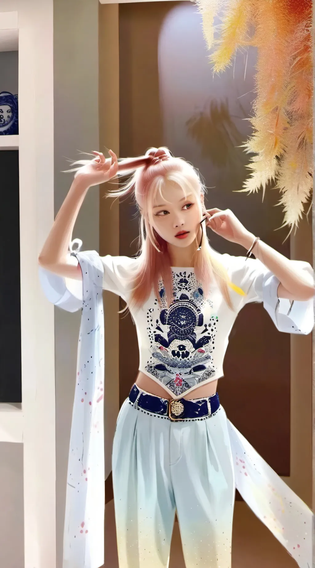 ai character: Rose background