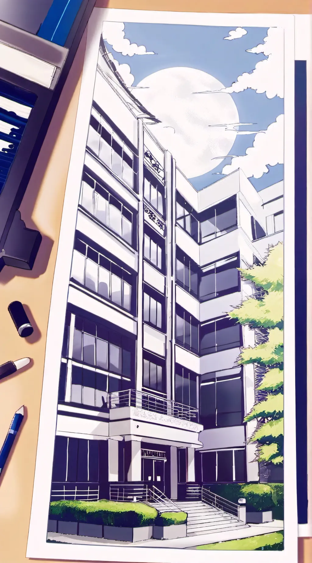 ai character: HHschool HBschool background