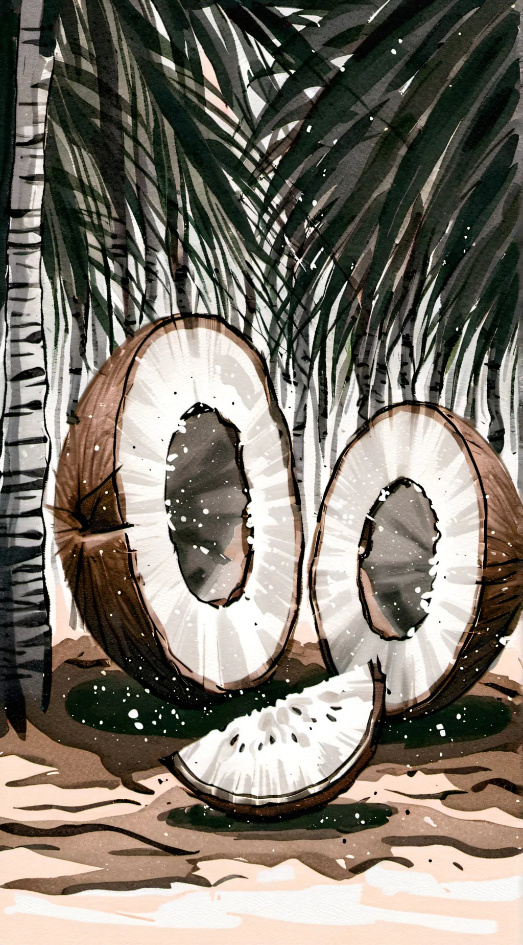 ai character: coconut man background