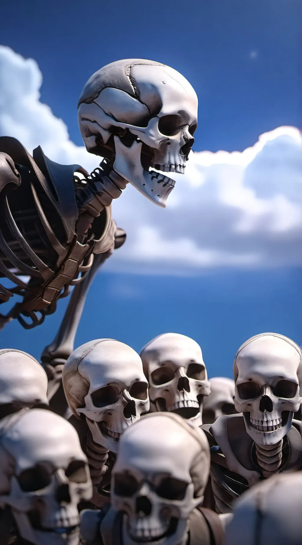ai character: skeleton background