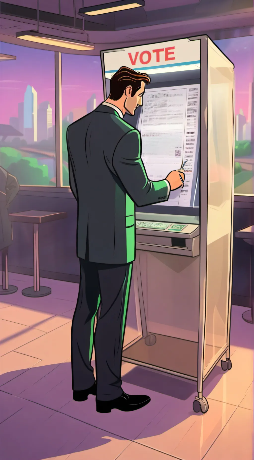 ai character: VOTE background