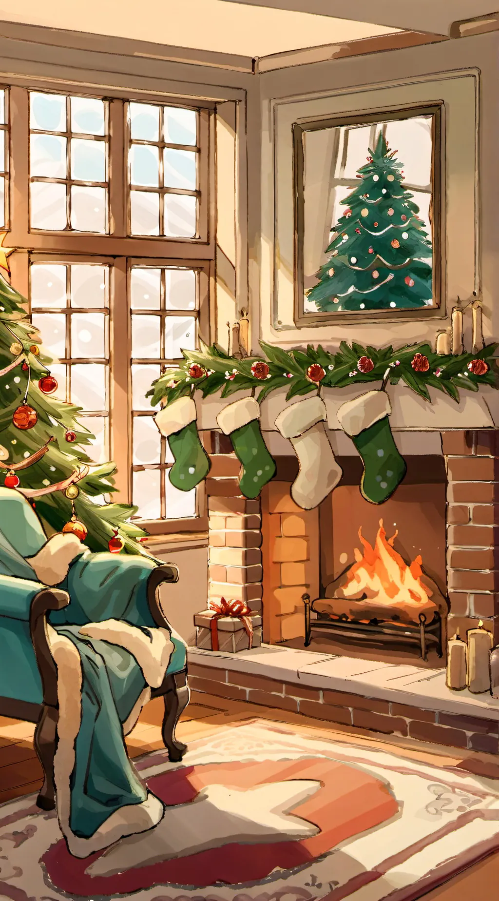 ai character: Christmas MHA background