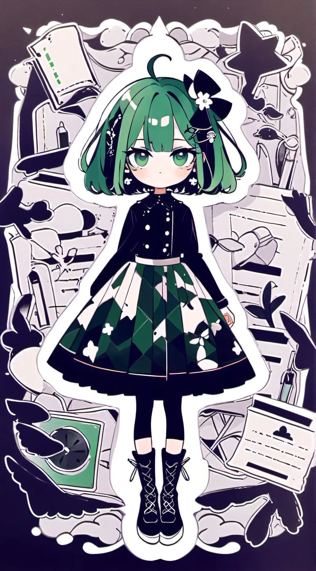 ai character: smokeebee background