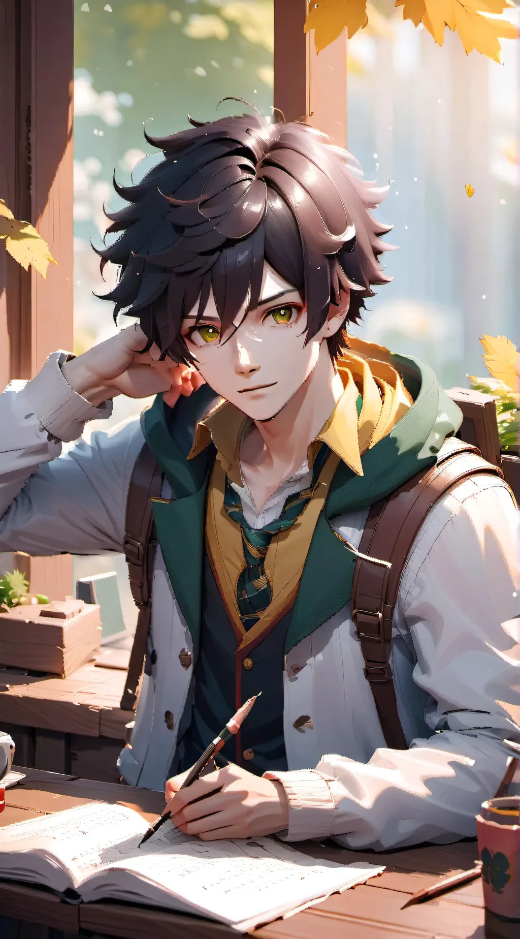 ai character: Theo  background